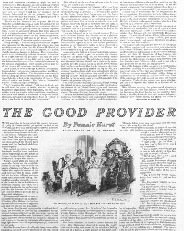 First page of The Good Provider