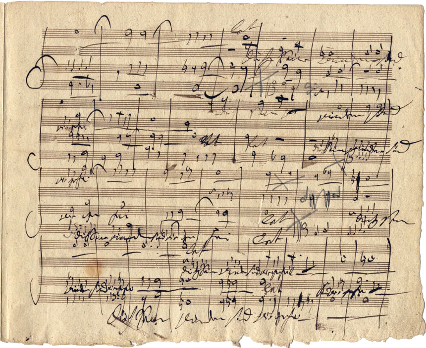 Handwriten sheet music 