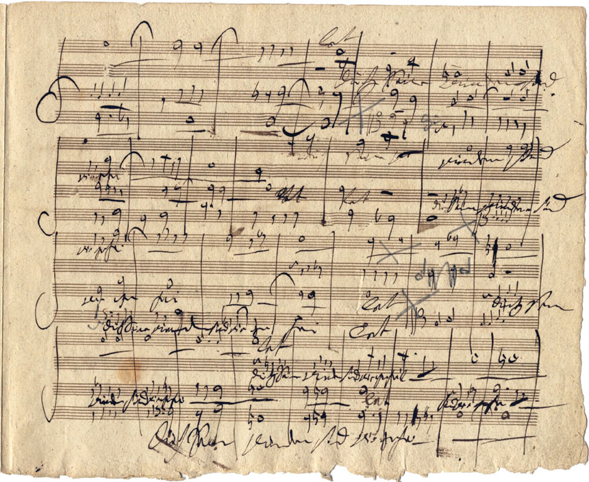 Handwriten sheet music