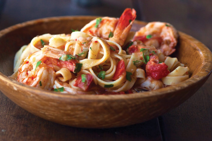 Bowl of fettuccine