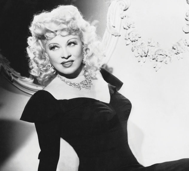 A young Mae West in a dress