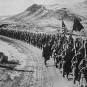 U.S. soldiers marching