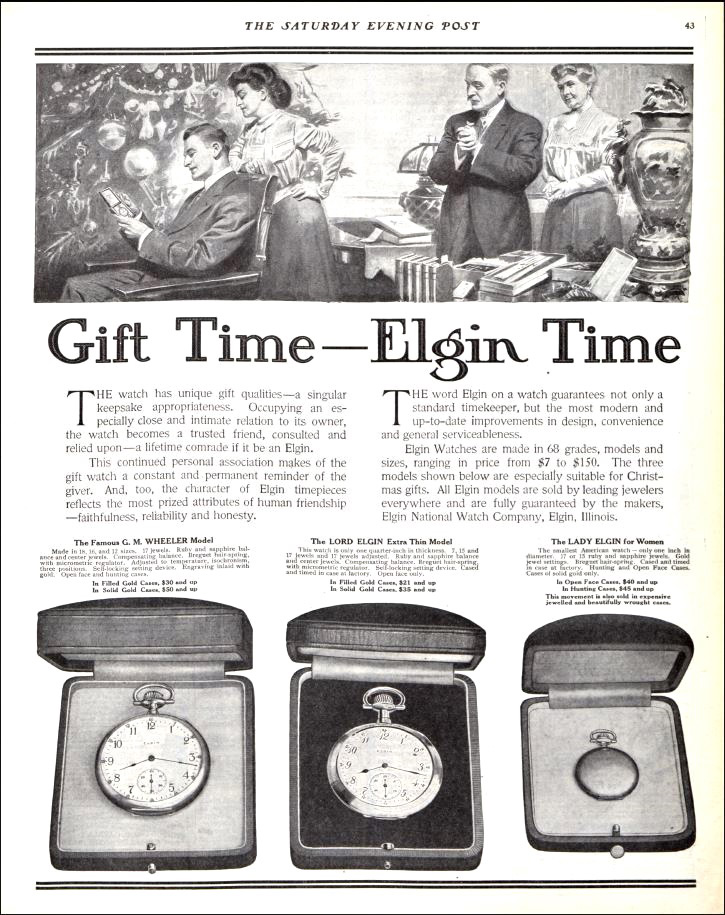Advertisement for pocket watches