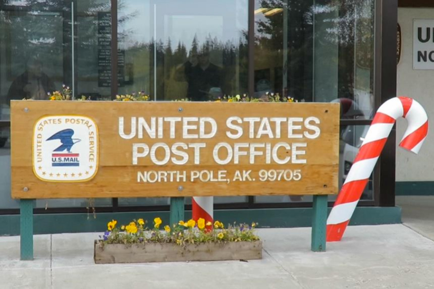 A U.S. Post Office near the North Pole in Alaska