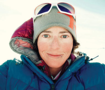 A selfie of Glaciologist Alison Criscitello in the field.