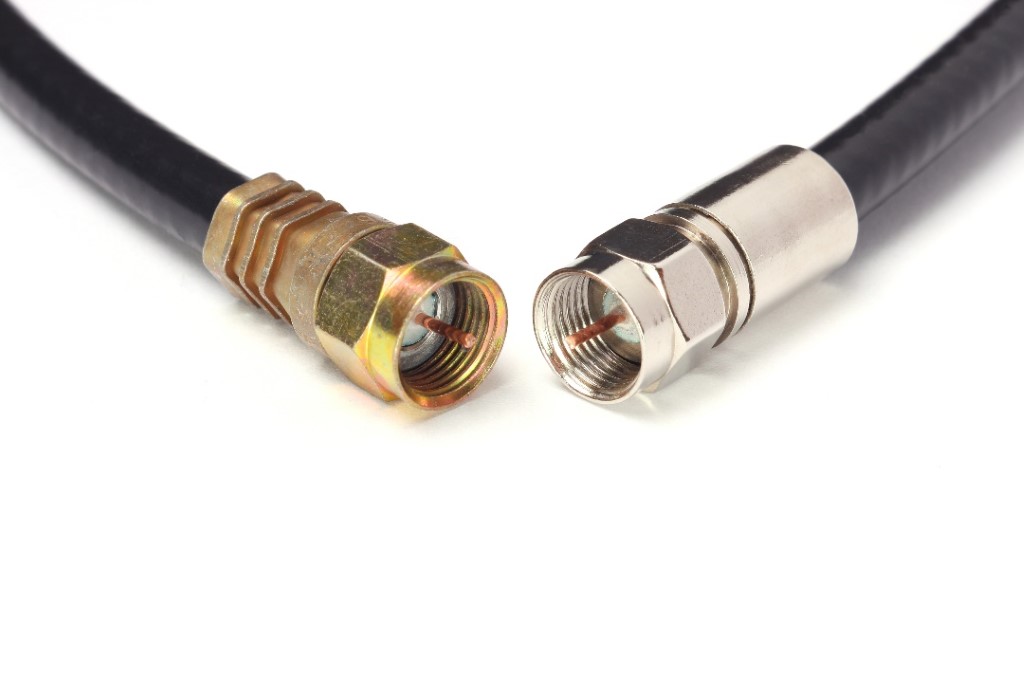 A pair of coaxial cables
