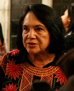 Photo of second-generation Mexican-American labor leader and activist, Dolores Huerta