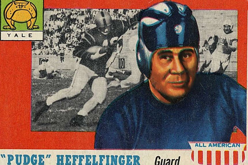 Football card featuring Pudge Heffelfinger