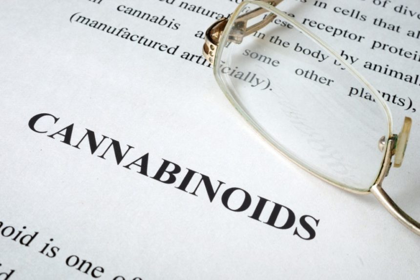 A research paper with the word "Cannabinoids" in bold font