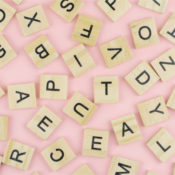 Assortment of letter blocks