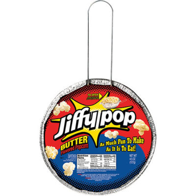 A package of Jiffy Pop popcorn.