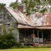 Old, abandoned farmhouse