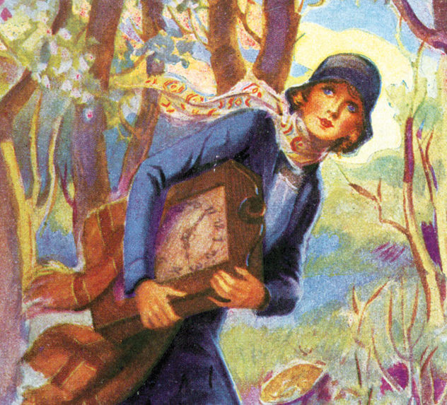 Cover for the Nancy Drew novel, The Secret of the Old Clock, by Carolyn Keene