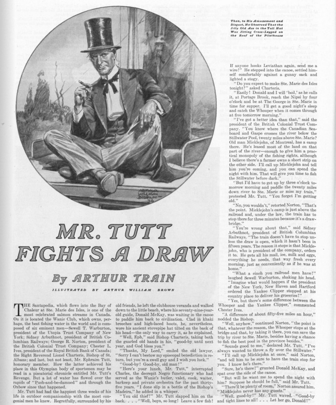 First page of the short story "Mr. Tutt Fights a Draw" as it appeared in the Post