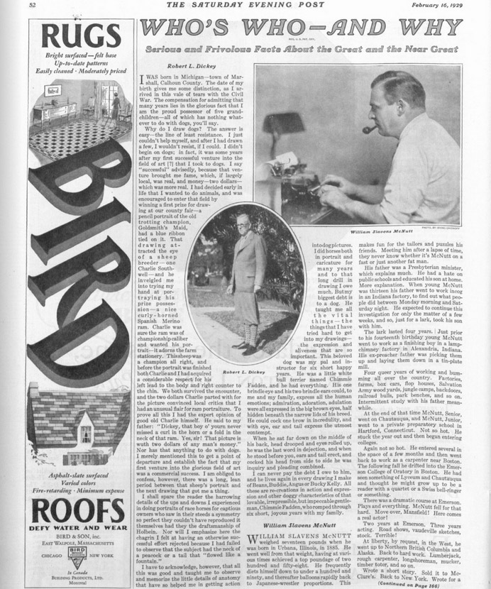 First page of an article