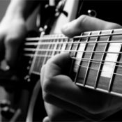 Man playing a guitar