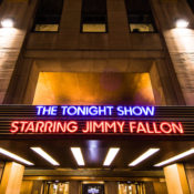 Marquee for the studio that films "The Tonight Show, Starring Jimmy Fallon"