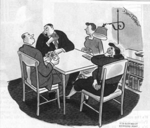 Redouble Bridge Cartoons: A Bridge Too Far | The Saturday Evening Post