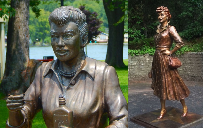 Statues of Lucille Ball.