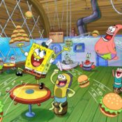 SpongeBob dancing in the Crusty Crab