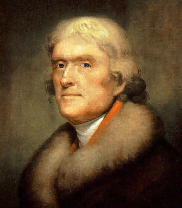 A portrait of Thomas Jefferson by Rembrandt Peale