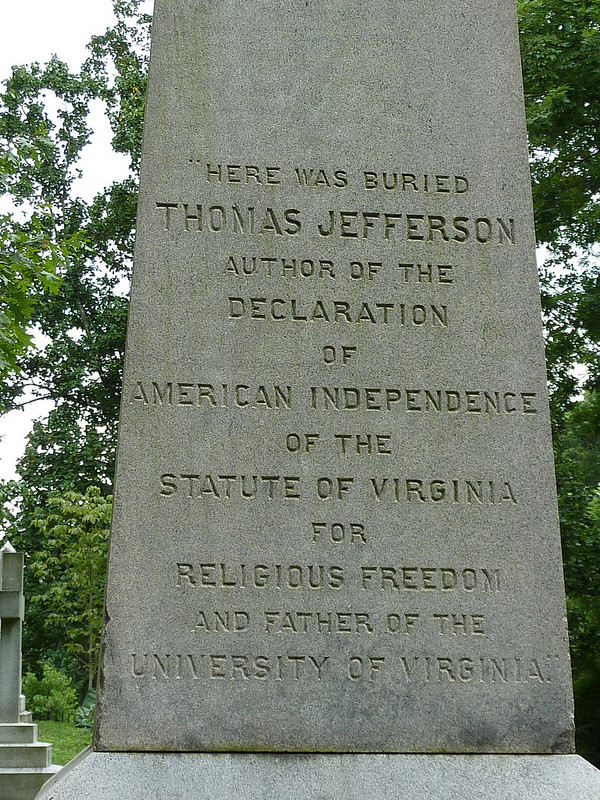 Thomas Jefferson's tombstone