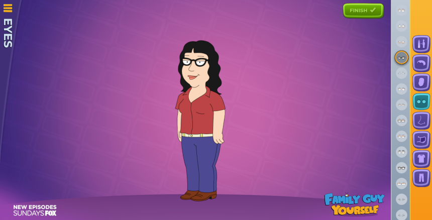 Screenshot from familyguyyourself.com.