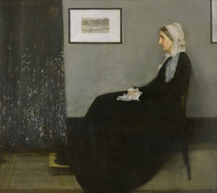 The famous painting of Whistler's Mother.