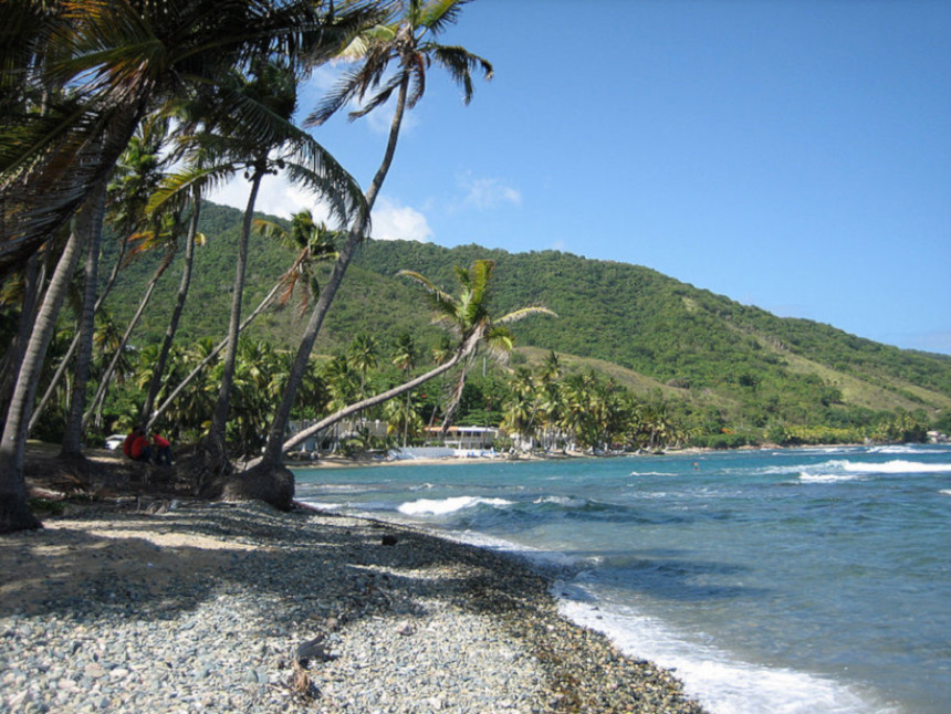 A sunny coastline at Patillas, Puerto Rico