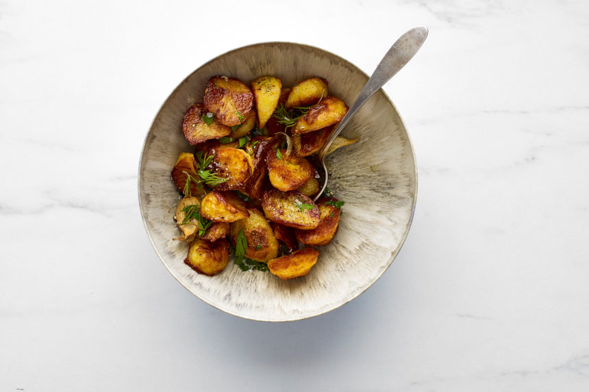 Bowl of roasted potatoes