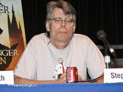Author Stephen King during a panel at Comic Con.