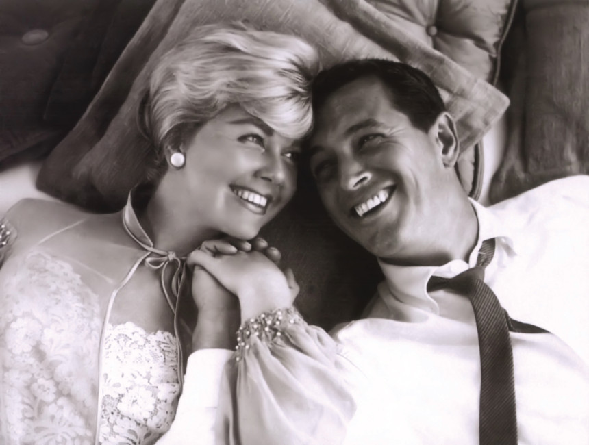 Hollywood actors Rock Hudson and Doris Day in "Pillow Talk"