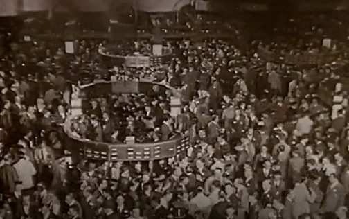 Crowd in the New York Stock Exchange