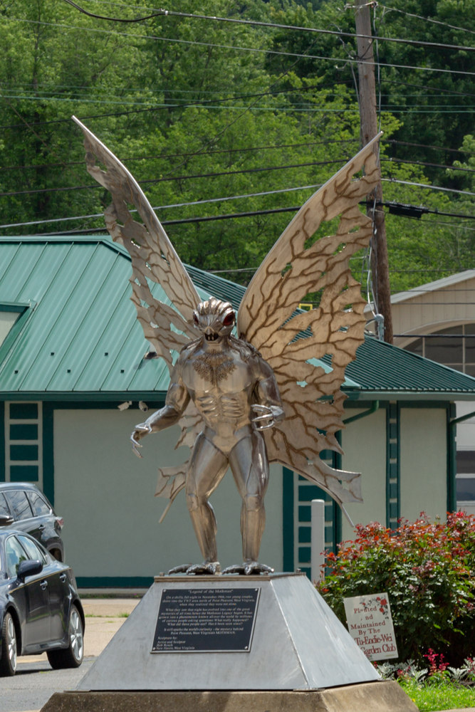 Statue of the Mothman monster