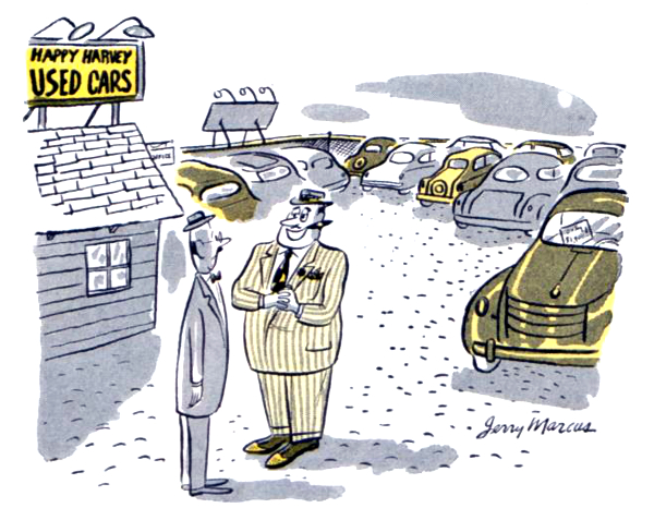 Used car cartoon