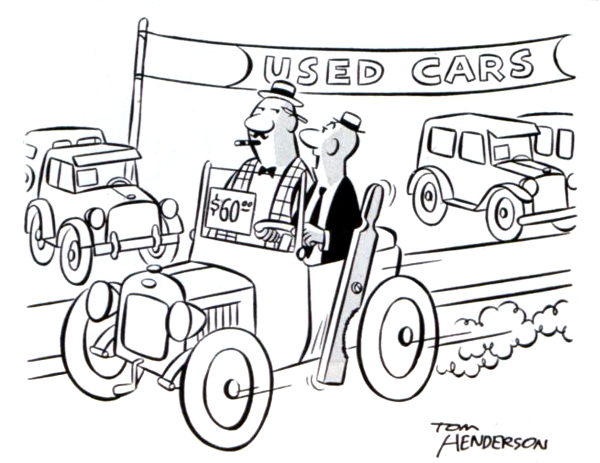 Used cars cartoon
