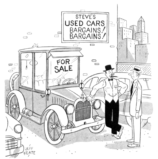 Used car cartoon