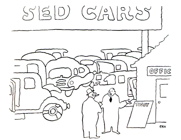 Used car cartoon