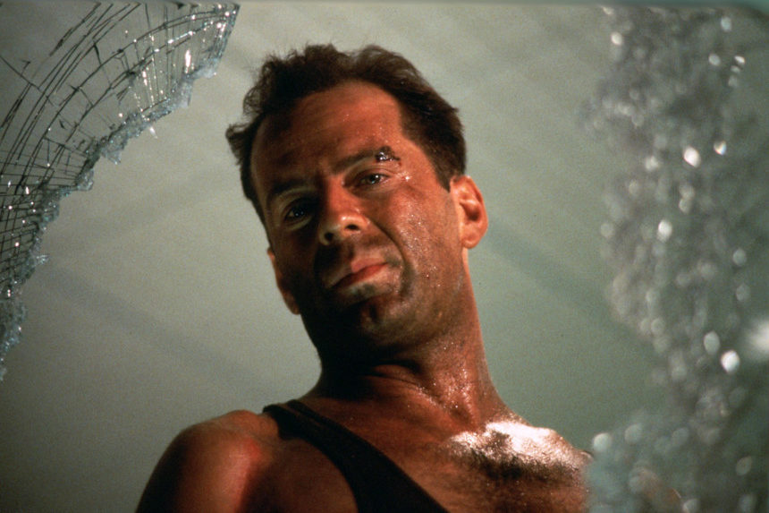 Bruce Willis in a scene from Die Hard