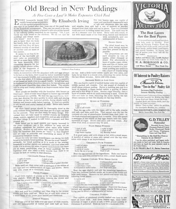 A page from an vintage issue of The Saturday Evening Post featuring a figgy pudding recipe