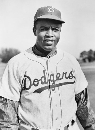 Photo of Brooklyn Dodgers player, Jackie Robinson
