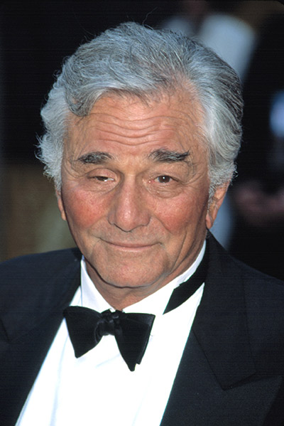 Photo of Peter Falk in a tuxedo