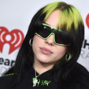 Singer Billie Eilish wears dark sunglasses at an event in Los Angeles