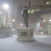 Statue of 1980 U.S. olympic hockey team's coach, Herb Brooks