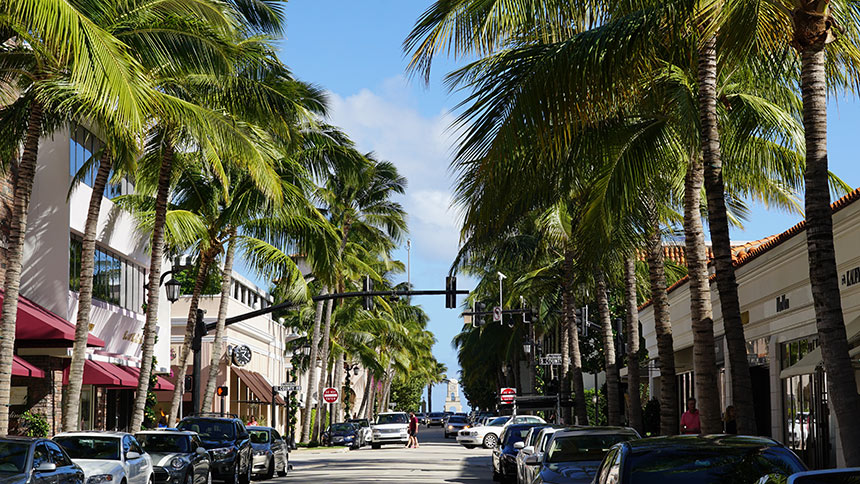 Worth Avenue in West Palm Beach, Florida