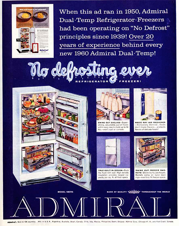 Vintage refrigerator ad.