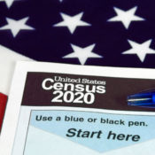 Close up of a 2020 U.S. Census form