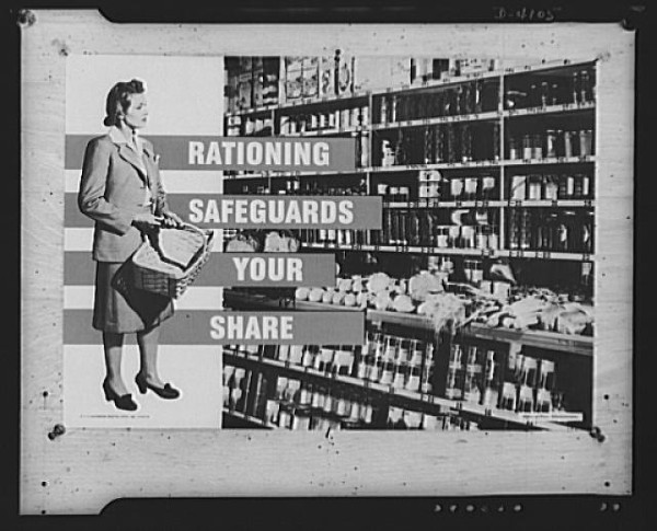 Propaganda poster for rationing