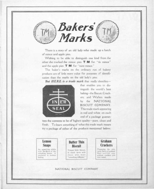 Ad for the national biscuit company