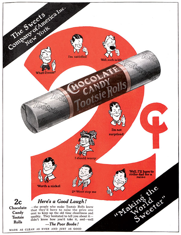 Vintage Tootsie Roll ad